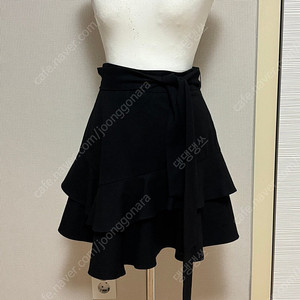 MAJE 마쥬 언발란스 벨티드 러플 스커트