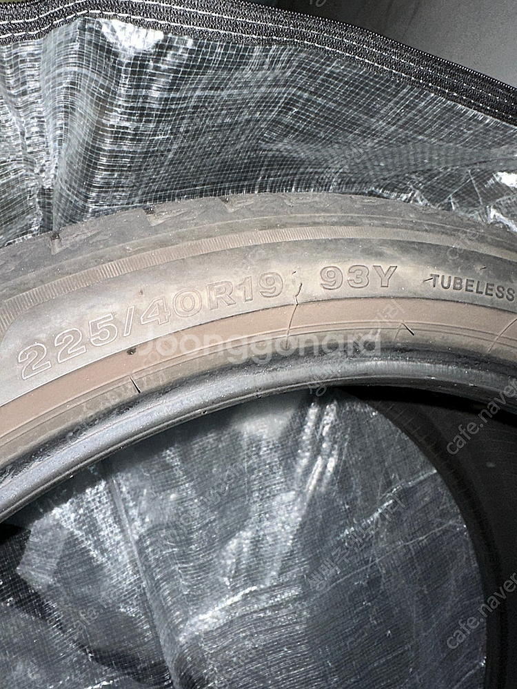 브릿지스톤 투란자 T005 225 40 19 BMW 3시리즈 순정 타이어 2본. 스타 마크, RSC 마크(런플랫)--2