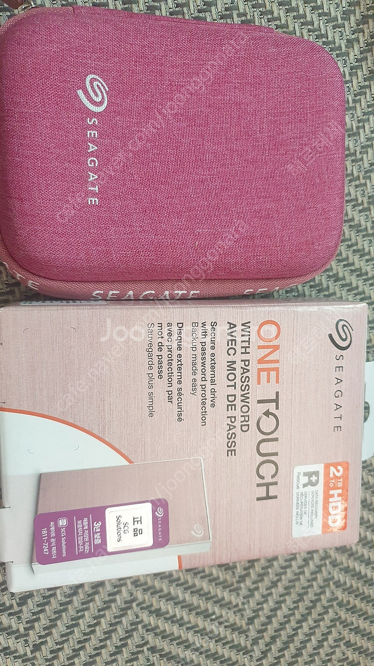 씨게이트 OneTouch 2TB 외장하드 핑크색 새상품...--0