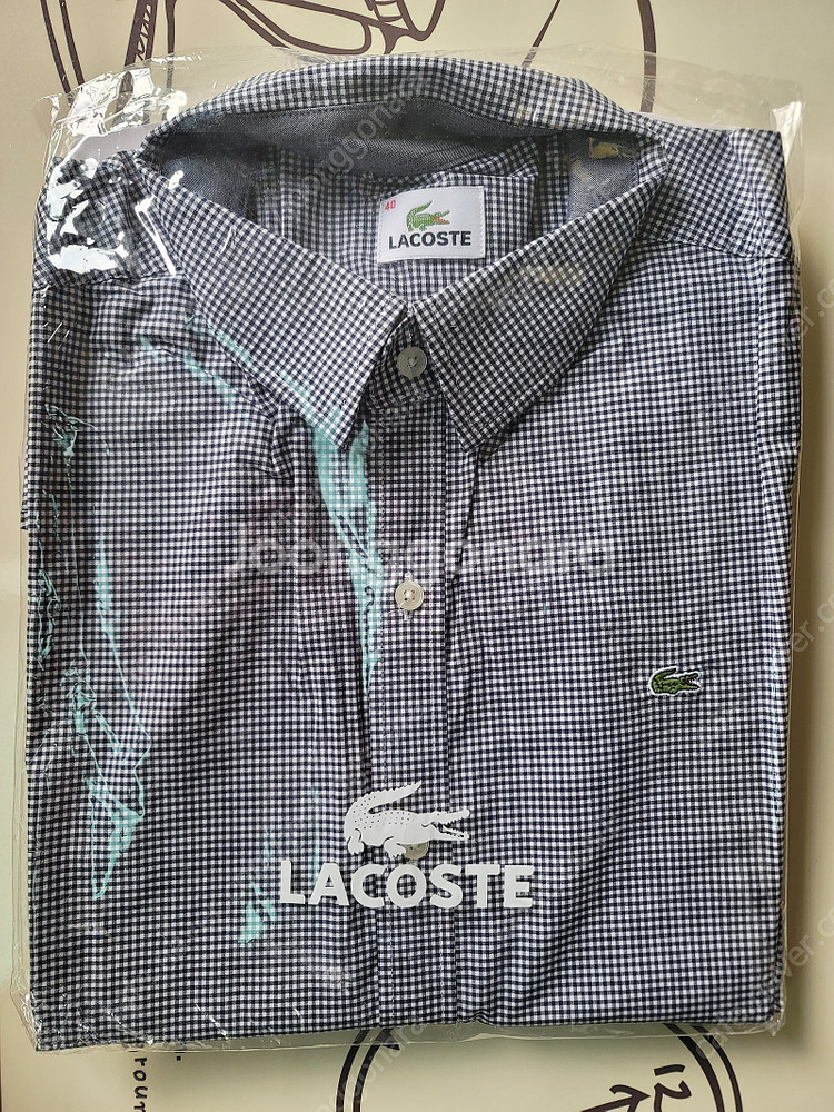 lacoste check shirts 깅엄긴팔--1