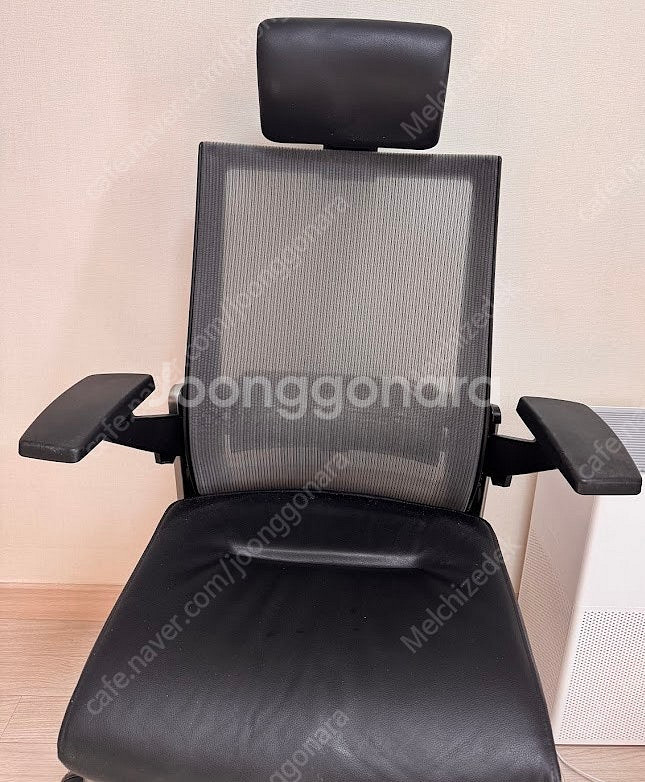 시디즈 T80 천연가죽 의자--1