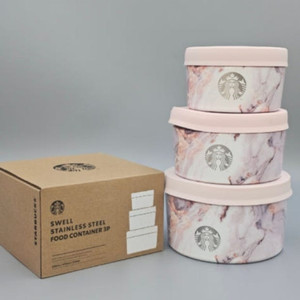 미개봉 스타벅스 스웰 마블 푸드 컨테이너 3P세트
