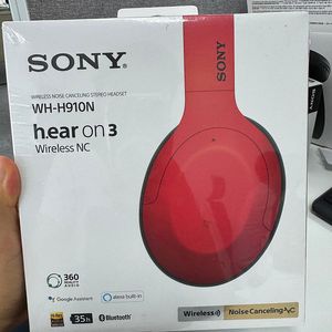 소니 블루투스 헤드셋 WH-H910N 새상품 판매(레드)