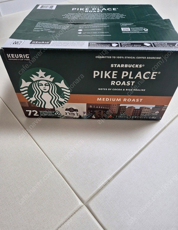스타벅스 파이크 플레이스 미디엄 로스트 케이컵 k cup 72개입 이미지