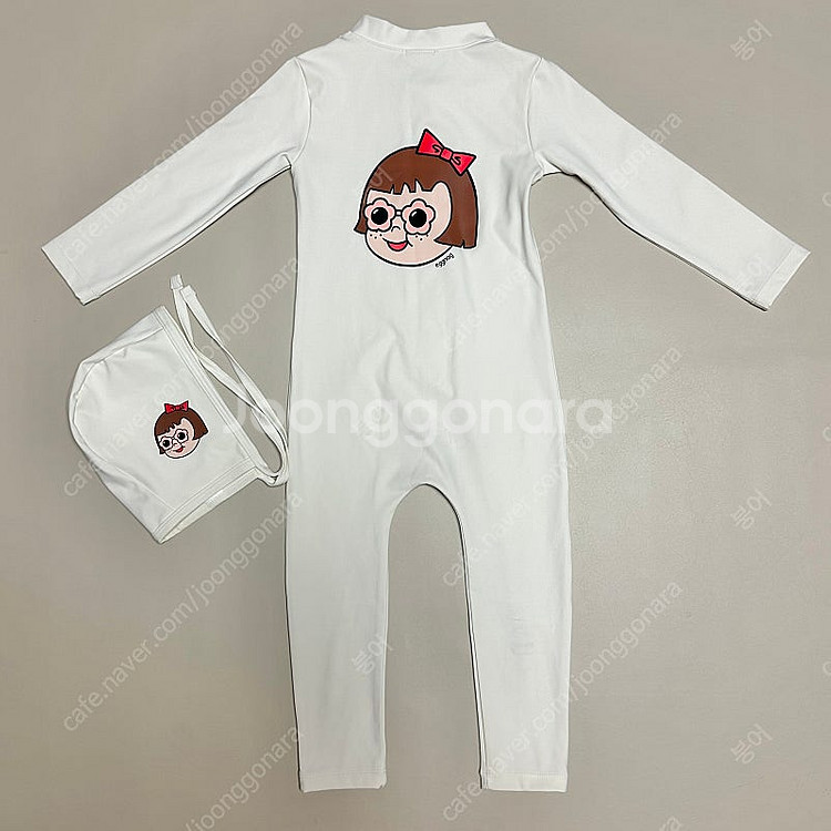 [일반택포] 에그녹 크림LA제니 래쉬가드+수모 4y--1