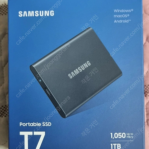 (미개봉ㆍ새상품) 삼성 휴대용 SSD T7 1TB 내놓습니다(택포 12만)