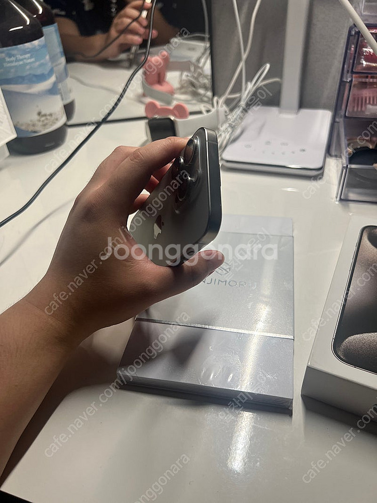 아이폰 15프로 내츄럴티타늄 128GB 풀박스--2