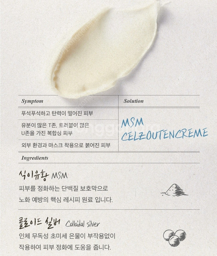 반데르피게 MSM 유황솔트크림 60ml (미개봉 새제품...--4