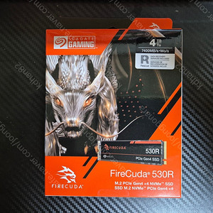 [미개봉] SSD SEAGATE FireCuda 530R 4TB 팝니다.