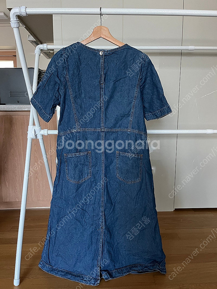 여성 여름 반팔 데님 롱 원피스 77--1