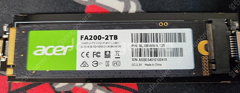 Acer FA200 2TB SSD +외장SSD 듀얼케이...--0