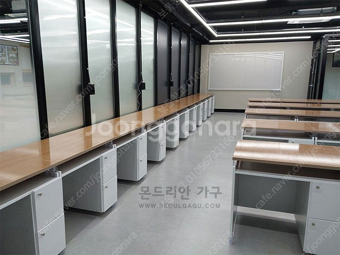 전국배송 인기 ! 깔끔 미술학원책상 (도화지수납함도 구...--2