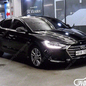 중고 아반떼 AD 1.6 GDI 프리미엄 2017 년식 검정색 상태 최상 중고차