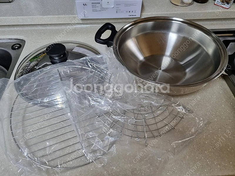 암웨이 웍 전골냄비.대형.중형 후라이팬.스튜포트 찜기냄...--0
