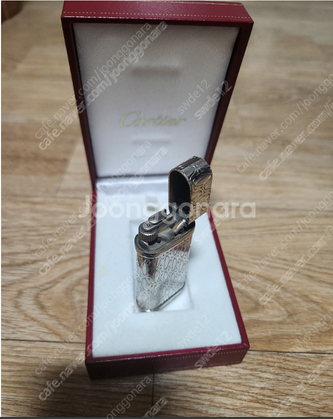 까르띠에 빈티지 명품 라이터 두블르 쎄 로고 풀박스 (...--2