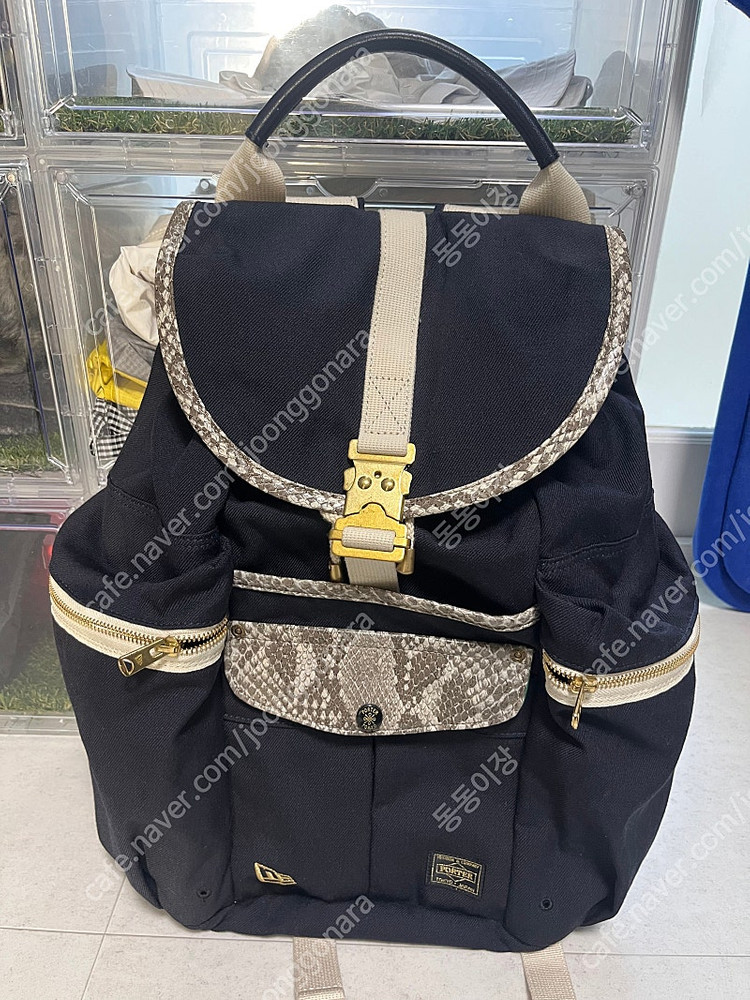 요시다 포터 X 뉴에라 파이톤 캔버스 럭색 백팩 네이비--1