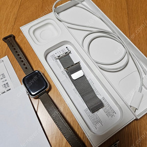 애플워치 41mm 실버 스테인리스
