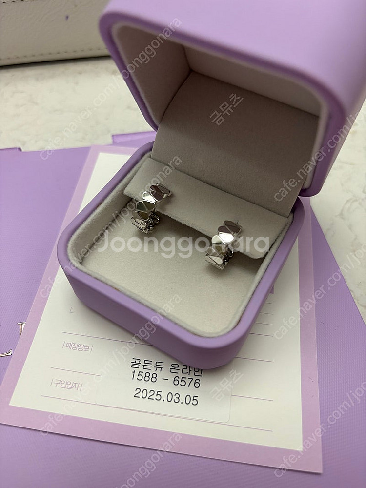 골든듀 듀이터널스 귀걸이 2 화이트골드 18k--0