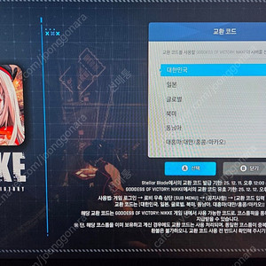 스텔라블레이드 콜라보 니케 코드 한국섭 팝니다.
