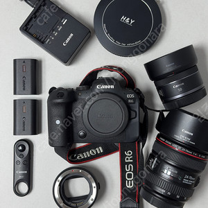 [팝니다] 캐논R6, RF50mmF1.8, EF24-70F4