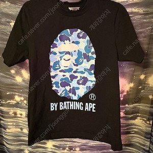 베이프 티셔츠 bape 블루 S