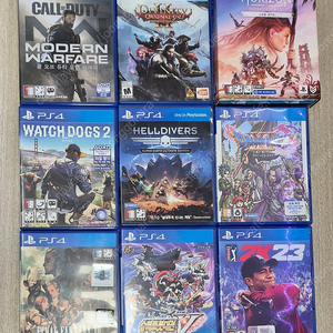 ps4 콜옵 모던워페어 리부트 디비니티 오리지널신2 호포웨 스페셜 와치독스2 헬다이버즈 드퀘11 파판12 슈로대V pga2k23