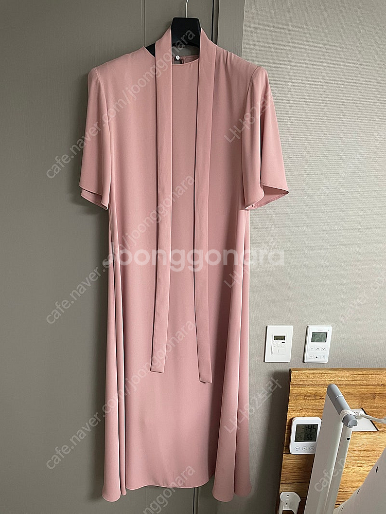 오르 루 반팔 원피스 (핑크)--0