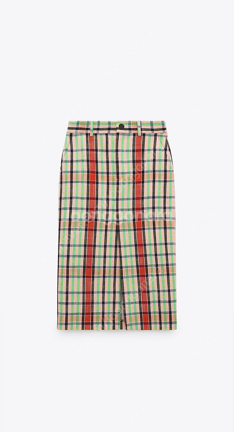 자라 체크 미디 스커트 s사이즈--2