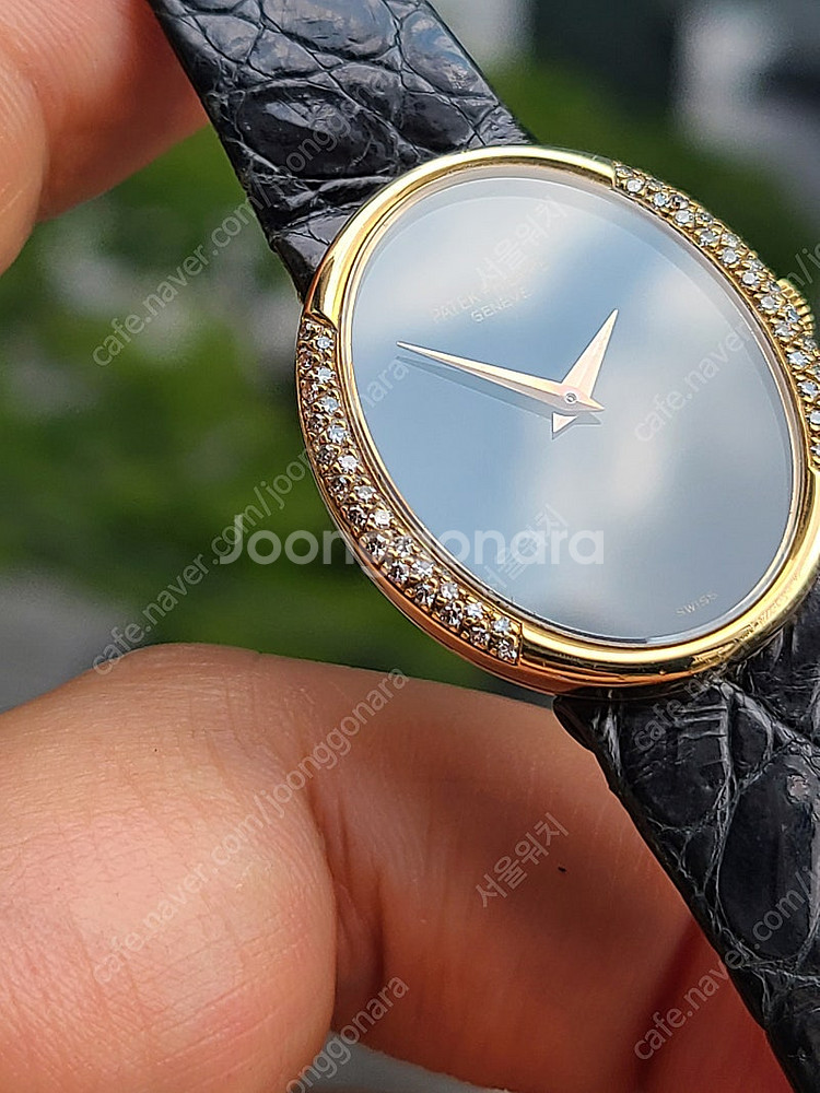 [정품] 파텍필립 골든 엘립스 블랙 오닉스 다이아몬드 여성용 미사용 소장품 (Patek Philippe Golden...--7