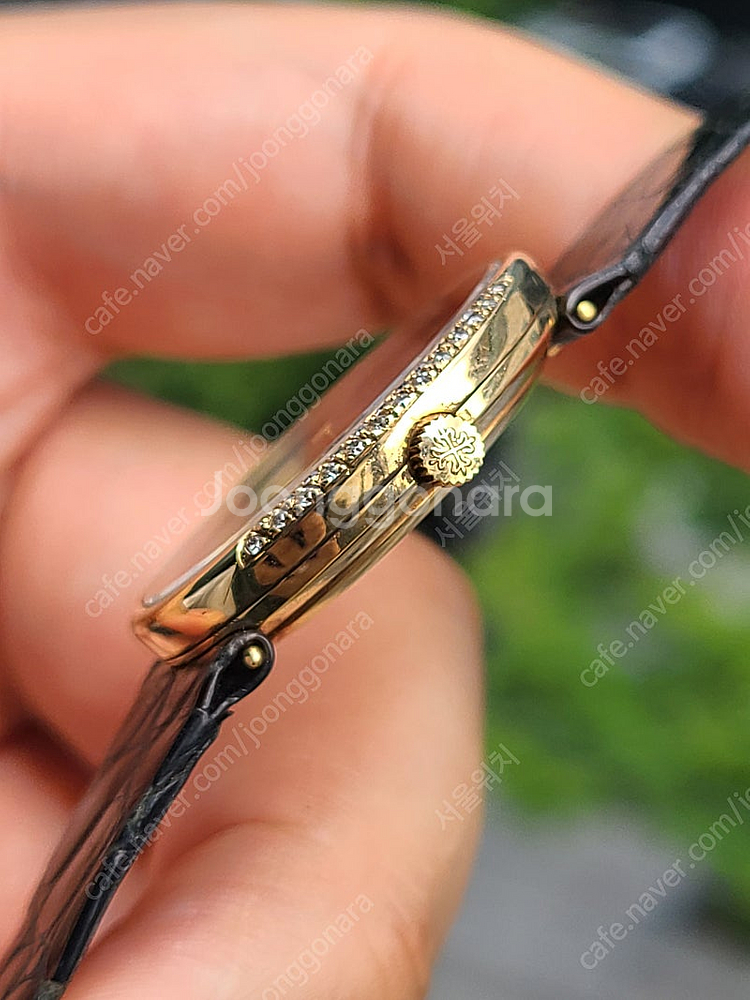 [정품] 파텍필립 골든 엘립스 블랙 오닉스 다이아몬드 여성용 미사용 소장품 (Patek Philippe Golden...--8