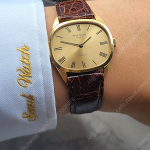 [정품] 파텍필립 골든 엘립스 더블네임 블랙로만 샴페인 다이얼 18K 금통 수동 남성 (Patek Philippe Golden Ellipse Men's)