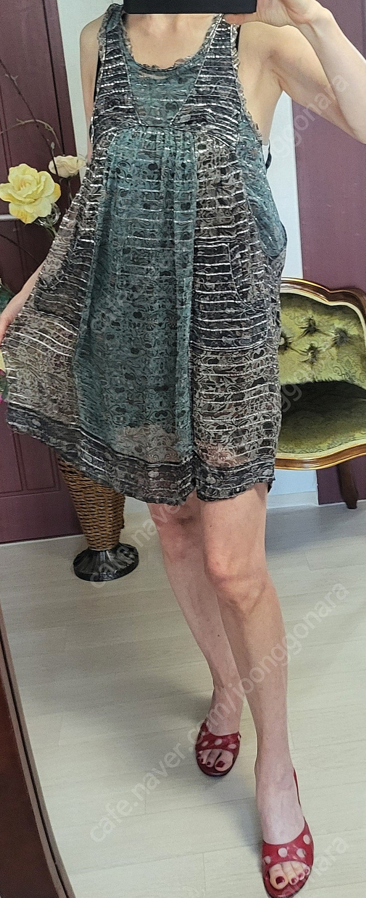 정품 이자벨마랑 쇼라인 루렉스 실크 원피스 이미지