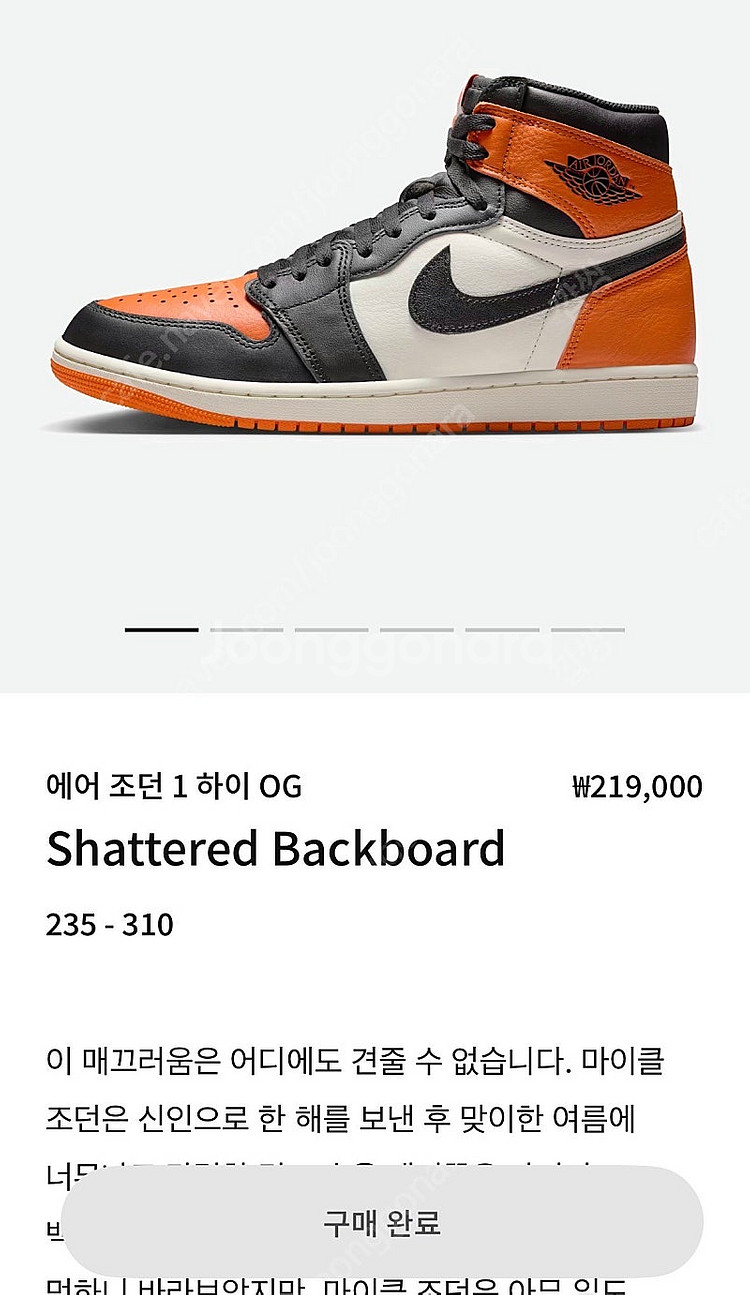 나이키 에어 조던1 레트로하이 OG 쉐터드 백보드 27...--6