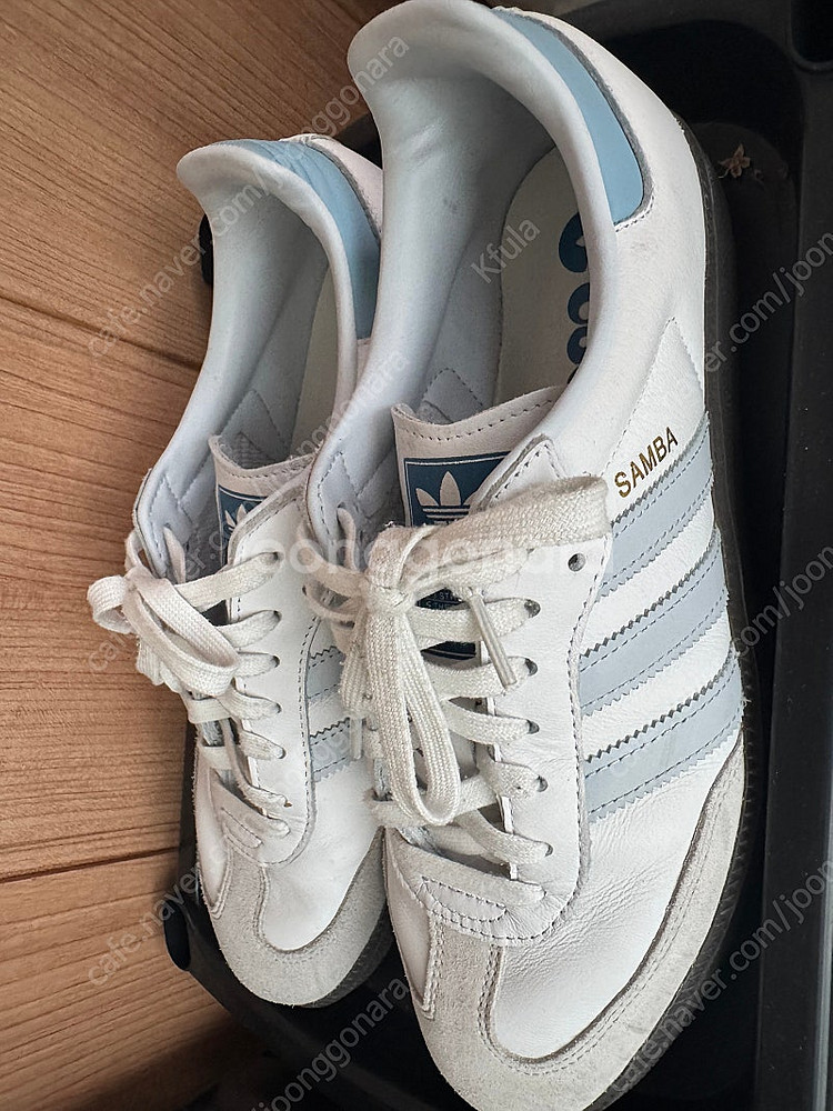 아디다스 삼바 OG 코어 화이트 할로우 블루 (네고가능)--2