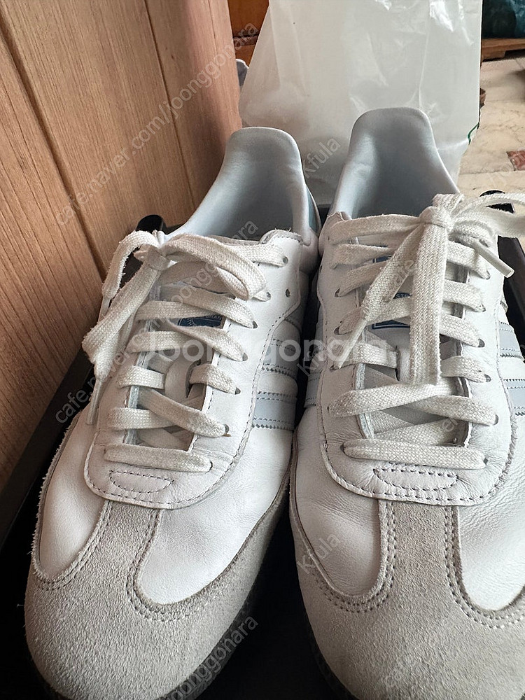 아디다스 삼바 OG 코어 화이트 할로우 블루 (네고가능)--3