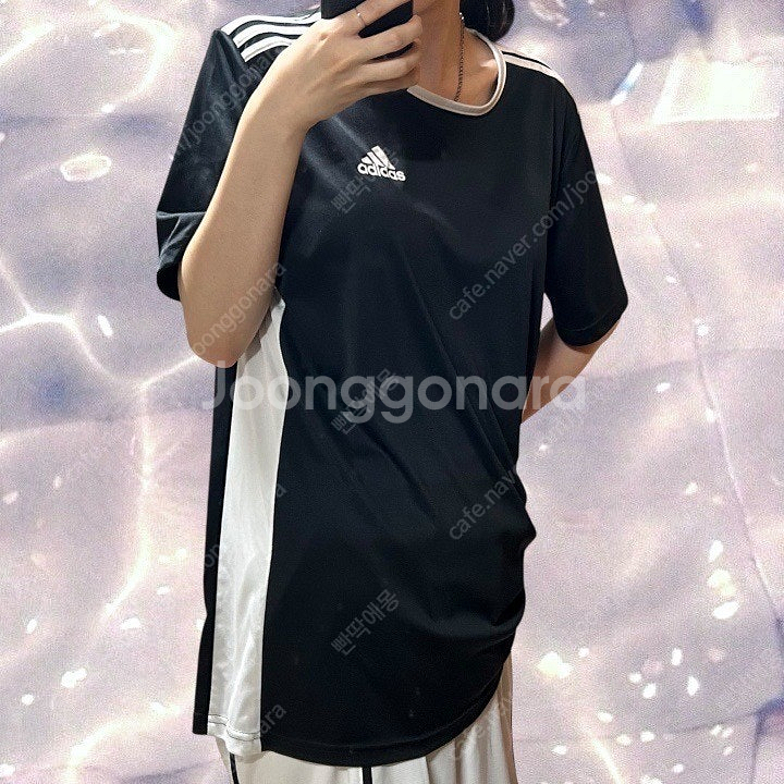아디다스 블랙 삼선 기능성 드라이핏 져지 반팔 티셔츠 ...--2
