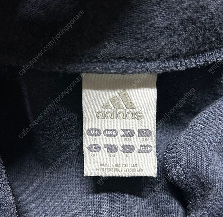 아디다스 반팔 테리 집업 네이비 대장템--5