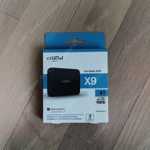 Crucial 크루셜 포터블 SSD X9 4TB 미개봉