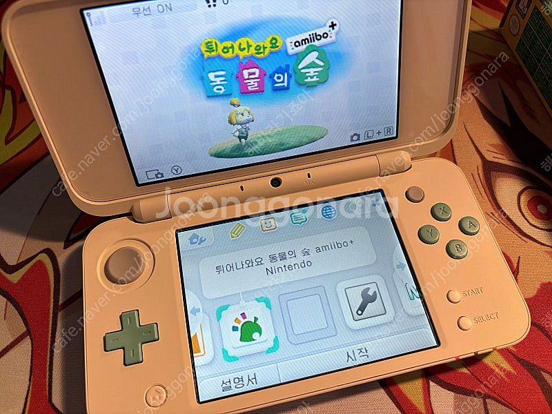닌텐도 2DS XL 튀동숲 에디션+정품 충전기+3ds게...--1