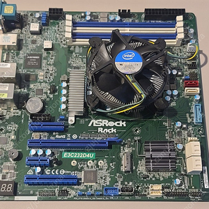 인텔 제온 E3-1230v6 카비레이크 애즈락 E3C232D4U C232 칩셋 보드 팝니다.