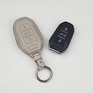 푸조 신형 스마트키 (중간트렁크 버튼) 이태리 페코스 파스텔 톤 가죽 키케이스 차키커버 [상품촬영용 제작상품]