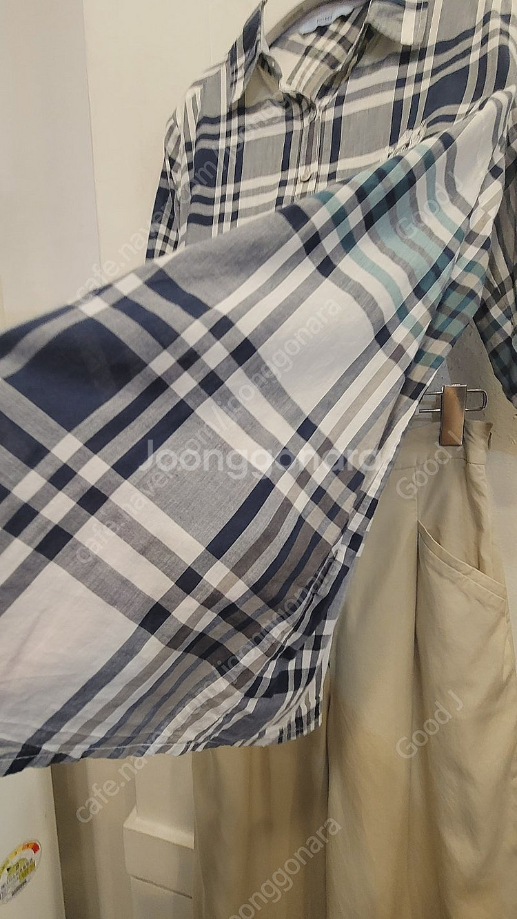 BCBG체크셔츠. 자라 리오셀 와이드 팬츠--4