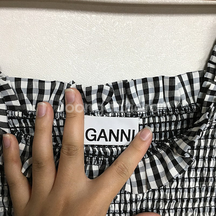 GANNI 가니 시어서커 깅엄 원피스 xs / 랑방 마...--2