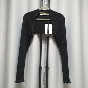 (새상품) 더오픈프로덕트 코튼 ribbed 볼레로 니트 탑 가디건 크롭