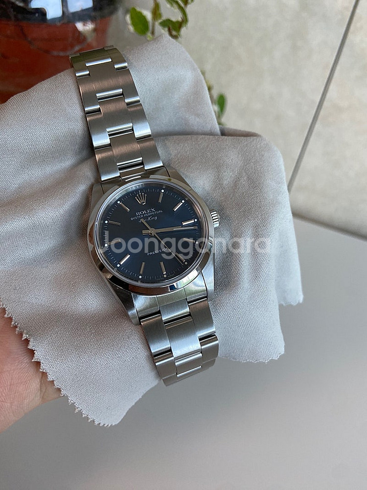 롤렉스 Rolex 에어킹 OP34 14000m 블루다이...--7