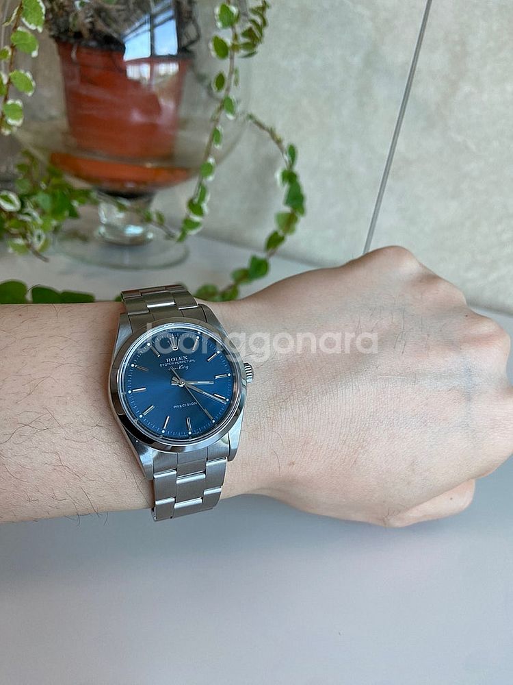 롤렉스 Rolex 에어킹 OP34 14000m 블루다이...--9