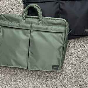 좌쓰 Porter Tanker 2Way Document Bag 포터 탱커 투웨이 도큐먼트백 블랙 카키