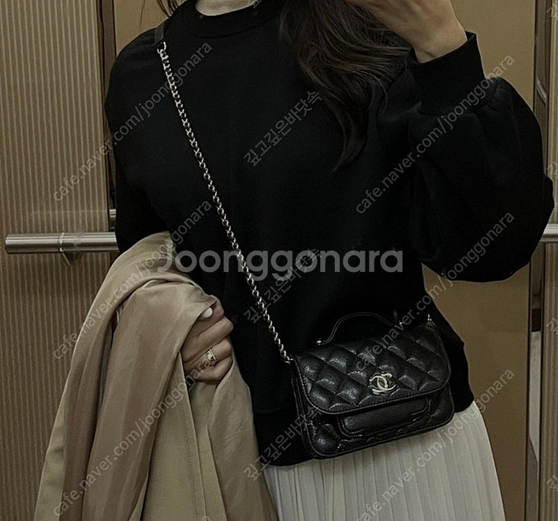 500->385 마지막가격)정품 샤넬 미니백 블랙 내장...--5