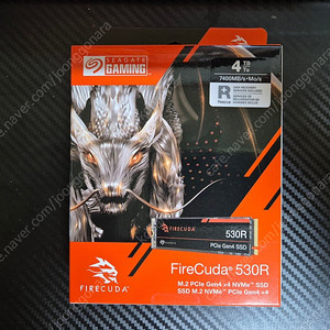 [미개봉] SSD SEAGATE FireCuda 530R 4TB 팝니다.