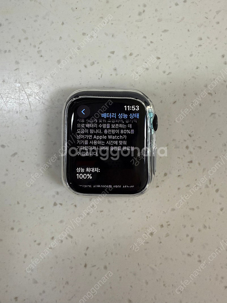 애플워치6 44mm 블랙티타늄팝다--7